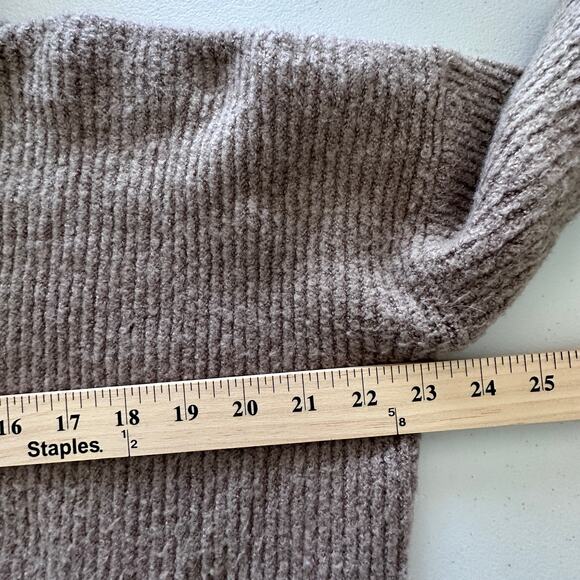 French Connection Sweater women's size Medium turtleneck Wool Stretch Brown - Picture 4 of 9